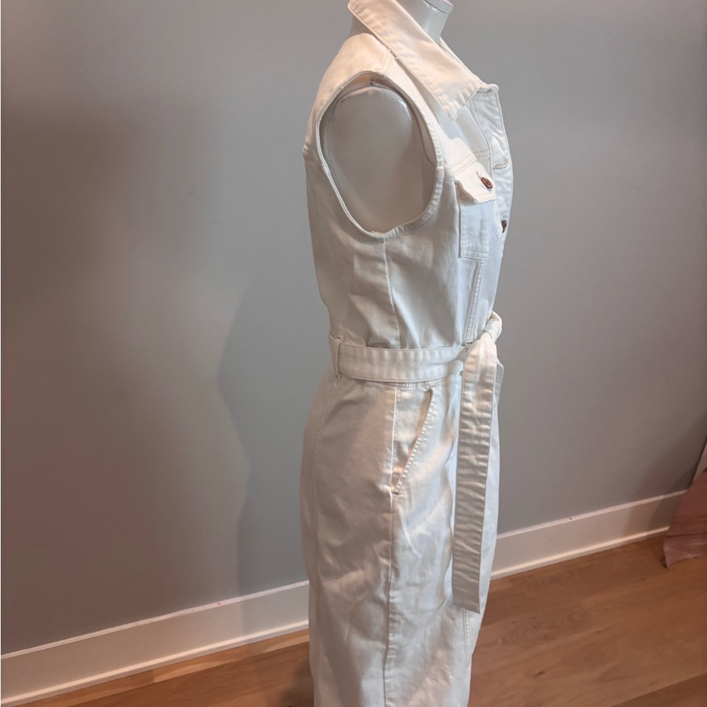 GAP midi white denim jean dress. 12T - Picture 4 of 8